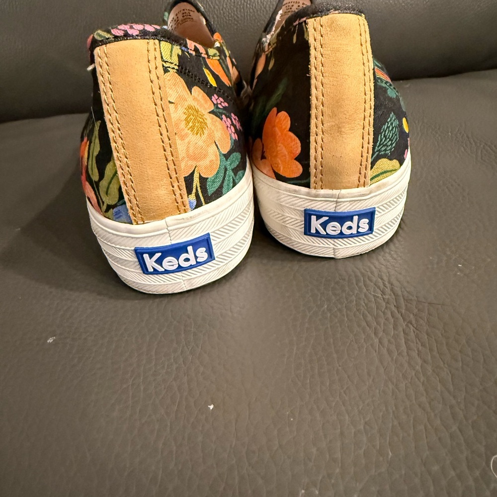 Keds x Rifle Paper Co Shoes Womens 11 Floral Double Decker Slip On Sneakers - Picture 4 of 8